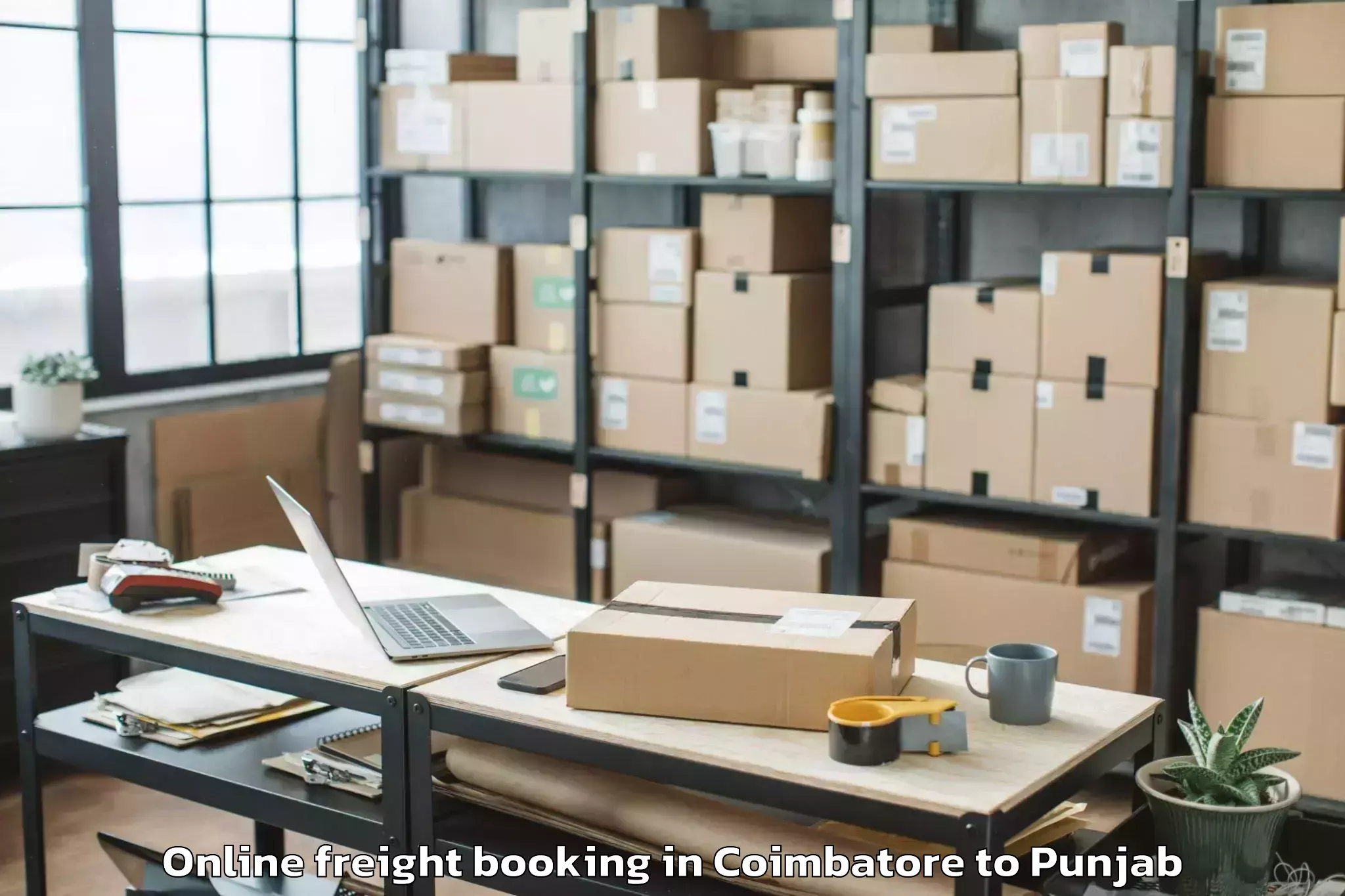 Easy Coimbatore to Ludhiana Airport Luh Online Freight Booking Booking